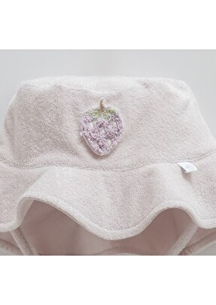 Havlu Şapka %100 Organik Pamuk Çilek Desenli Kız Çocuklar İçin 30 Derecede Yıkanabilir fiyatları