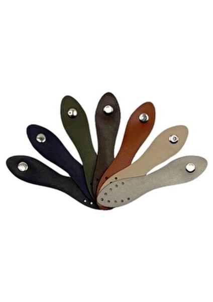 Cüzdan Kiti Elcikli Kapalı Cüzdan Seti Erkekler İçin Suni Deri Bej Renk