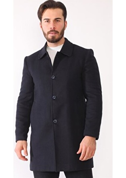Erkek Palto Midi Uzun Kol Yün ve Polyester Malzeme ile Rahat Kullanım fırsatları