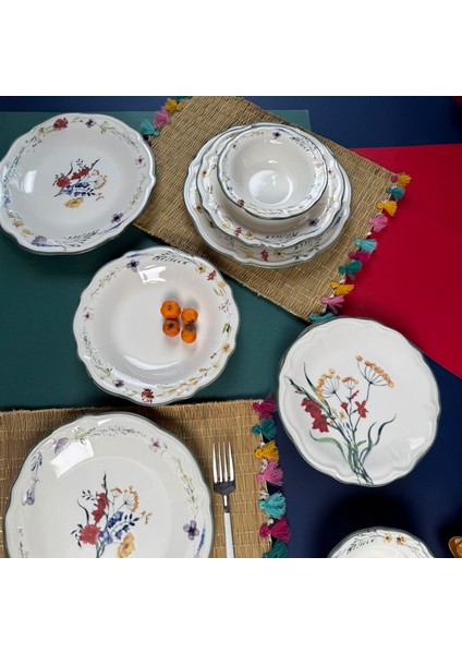 Kitchen Bloom 24 Parça Yemek Takımı - Renkli fiyatları