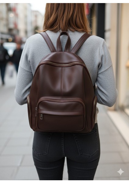 Donna Model Sırt Çantası-Yıkama Suni Deri