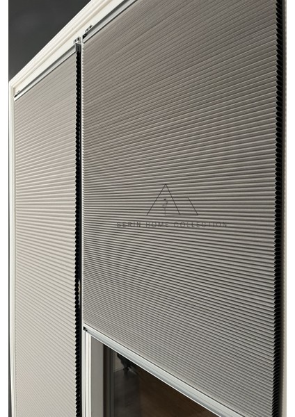 Honeycomb Gri Plise Perde Karartma ve Isı Yalıtım Özellikli indirimleri