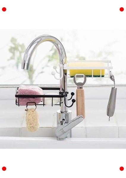 Paslanmaz Çelik Musluk Üstü Organizer - Sabun & Sünger fırsatları