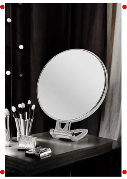 3x Büyüteçli Çift Taraflı Makyaj Aynası Yuvarlak fırsatları