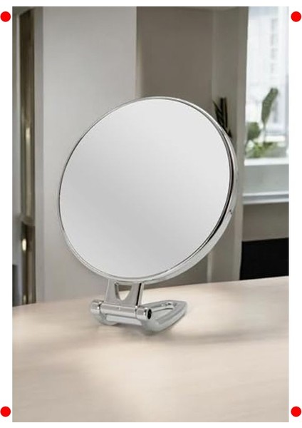 3x Büyüteçli Çift Taraflı Makyaj Aynası Yuvarlak indirimleri