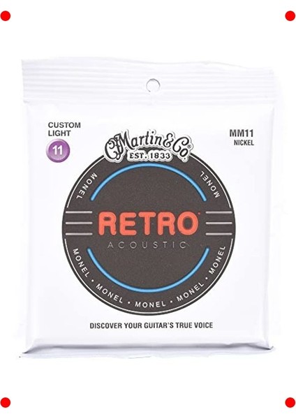 Akustik Gitar Retro Monel Teller (Özel Seri)