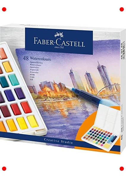 Taşınabilir 48 Renkli Tablet Suluboya Seti