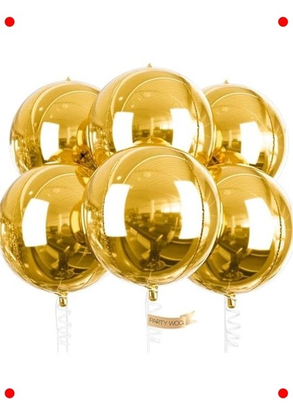 Büyük Boy Altın Küre 4d Folyo Balon, 22 Inç fiyatları