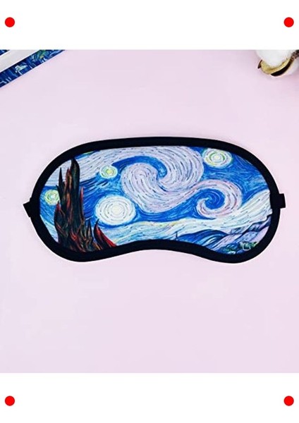 Van Gogh Yıldızlı Gece Tasarımlı Konforlu Uyku Bandı fiyatları