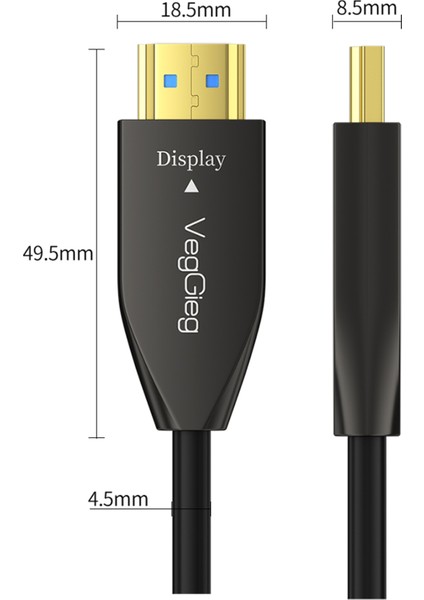 8K/60Hz 4K/120Hz 48Gbps HDR ARC HDCP Fiber Optik HDMI 2.1 Kablo 100 Metre