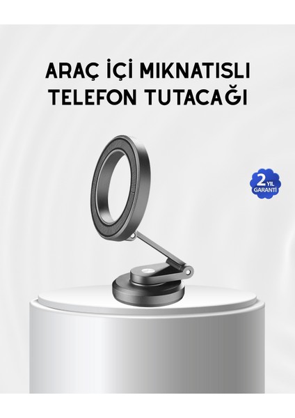 Yzlal Manyetik Katlanabilir Araç Telefon Tutucu – Magsafe Uyumlu, 360° Ayarlanabilir, Güçlü Mıknatıs