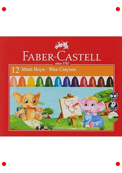 Süper Yıkanabilir Jumbo Mum Boya Seti, 12 Canlı Renk fırsatları