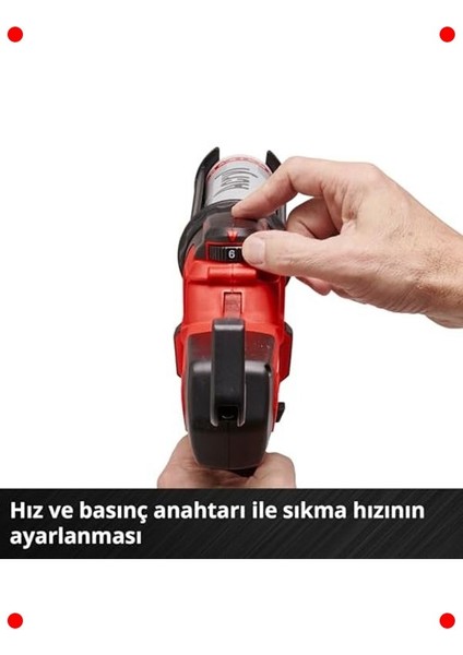 18V Akülü Silikon Tabancası, Ayarlanabilir Güç indirimleri