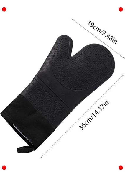 Isıya Dayanıklı Silikon Fırın Eldiveni - Siyah modelleri