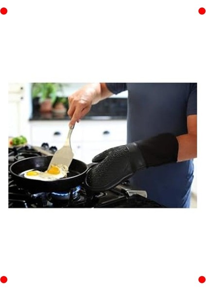Isıya Dayanıklı Silikon Fırın Eldiveni - Siyah indirimleri