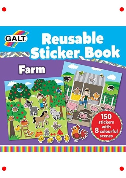 Çiftlik Temalı Yeniden Kullanılabilir Sticker Kitabı