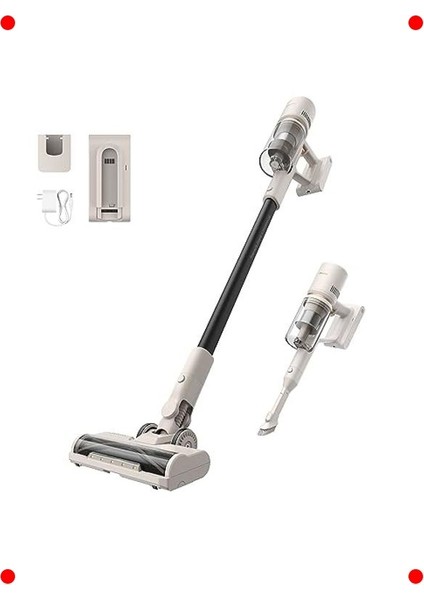 Kablosuz Şarjlı Süpürge Güçlü Emiş LED Işık