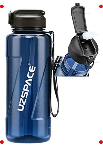 Pipetli Mega Boy 1.5l Tritan Su Matarası - Lacivert