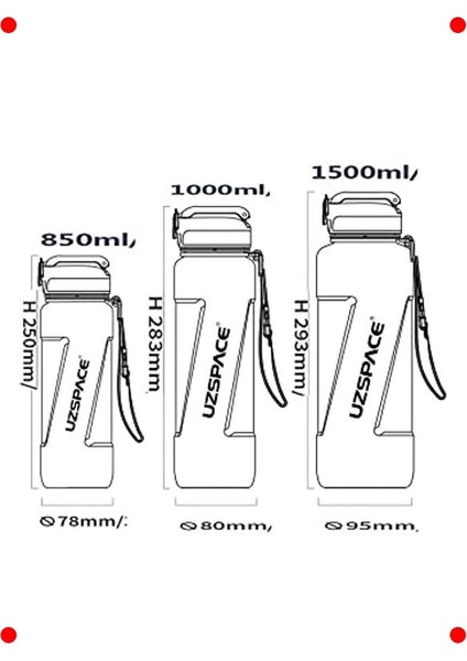 Pipetli Mega Boy 1.5l Tritan Su Matarası - Lacivert fiyatları
