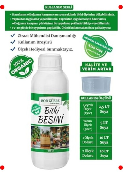 Organik Sıvı Bitki Gübresi 1 Litre indirimleri