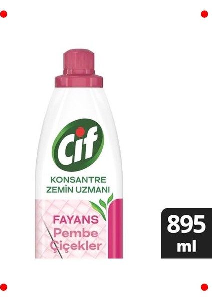 Pembe Çiçek Kokulu Konsantre Fayans Temizleyici 895 ml fiyatları
