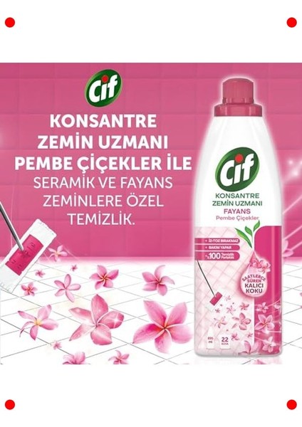 Pembe Çiçek Kokulu Konsantre Fayans Temizleyici 895 ml modelleri