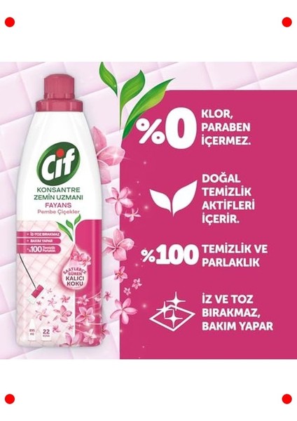 Pembe Çiçek Kokulu Konsantre Fayans Temizleyici 895 ml indirimleri