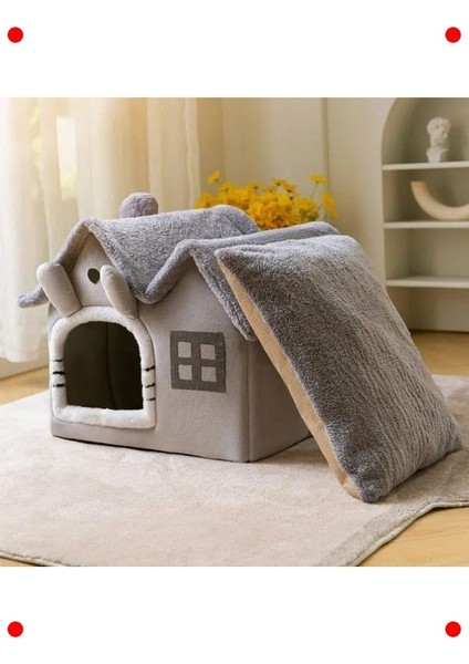 Gri Küçük Boy Yumuşak Kedi Evi & Yatağı fırsatları