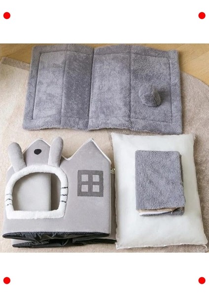 Gri Küçük Boy Yumuşak Kedi Evi & Yatağı indirimleri