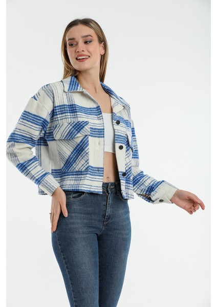 Ekose Cep Detaylı Crop Oduncu Kısa Gömlek fırsatları