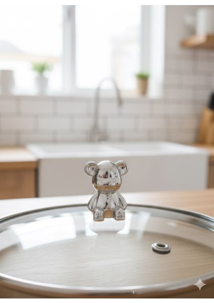 Ayı Figürlü Kapaklı, Yüksek Isıya Dayanıklı Borosilikat Cam Tencere modelleri