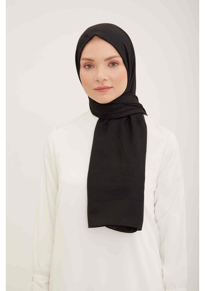 Trend Siyah Dalga Desenli Akasya Şal 2 - 83