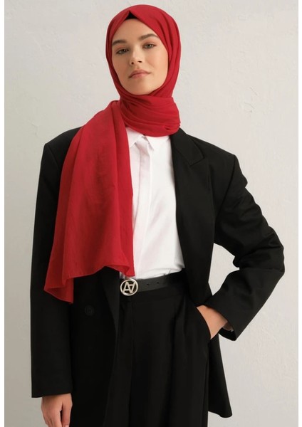 Trend Naturel Soft Şal 62 Kırmızı Düz Renk