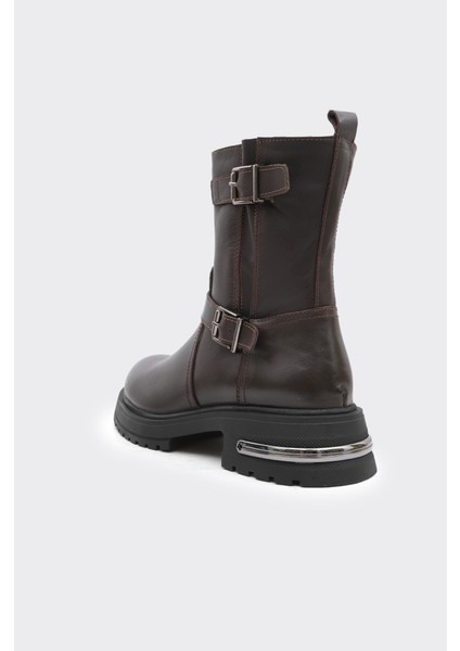 Hakiki Deri Fermuarlı Kadın Bot modelleri