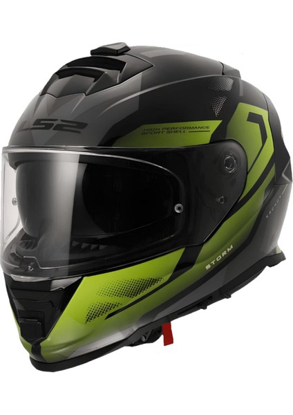 Storm 2 Kronos Sarı-Gri Fullface Motosiklet Kaskı