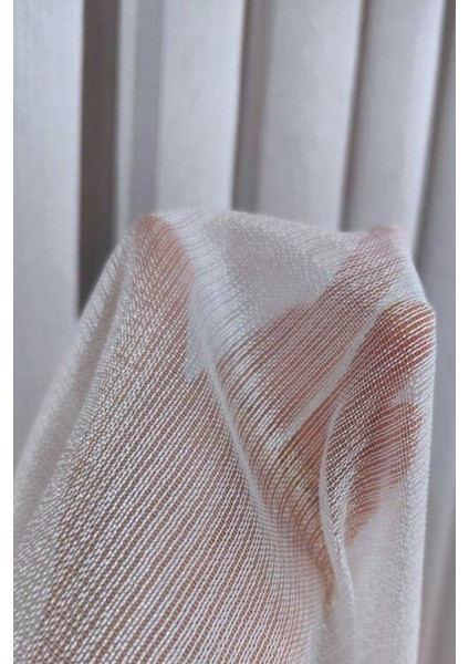 Larissa Modern Sedefli Çelik, Eteği Kurşunlu Salon, Oturma Odası, Mutfak, Ofis Tül Perde 1x3 Sık Pile