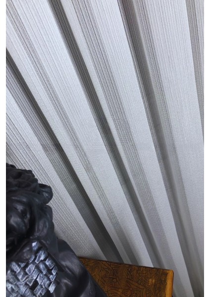 Larissa Modern Sedefli Çelik, Eteği Kurşunlu Salon, Oturma Odası, Mutfak, Ofis Tül Perde 1x3 Sık Pile fiyatları