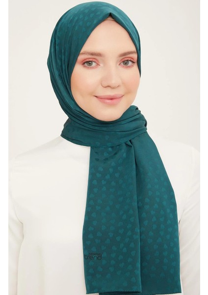 Trend J.capri Şal 4 - 123 - Kalpli Yeşil