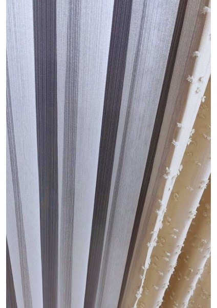 Larissa Modern Sedefli Çelik, Eteği Kurşunlu Salon, Oturma Odası, Mutfak, Ofis Tül Perde 1x3 Sık Pile fırsatları