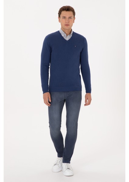 Erkek Indigo Kazak /triko 50313668-VR028 fırsatları