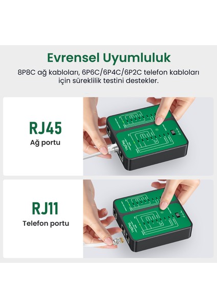 RJ45 RJ11 Uyumlu Cat6 Cat7 Cat8 Poe Destekli Network Ethernet Test Cihazı fiyatları