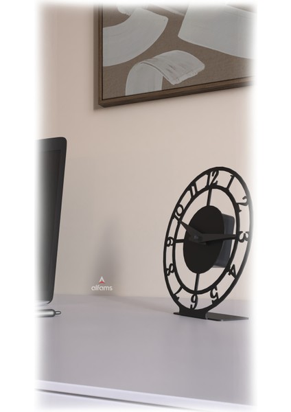 Metal Masaüstü Saat | Modern Dekoratif Tasarım | Sessiz Mekanizma indirimleri