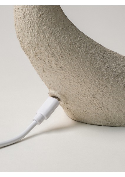 Nomi Alçı Dokulu Dokunmatik LED Masa Lambası (19 x 21 Cm)