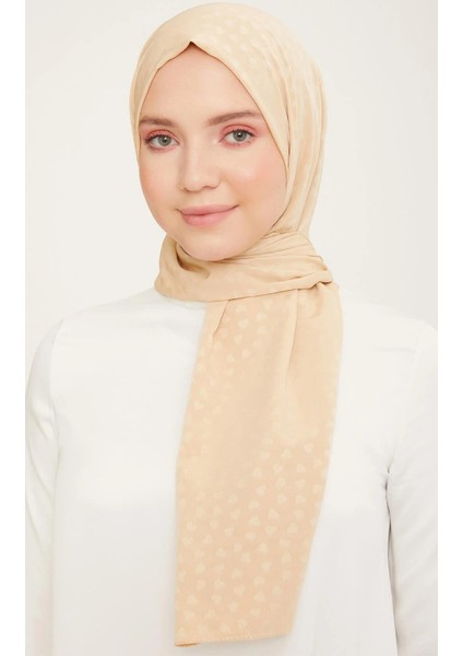 Trend J.capri Şal 4 - 322 - Kalpli Krem