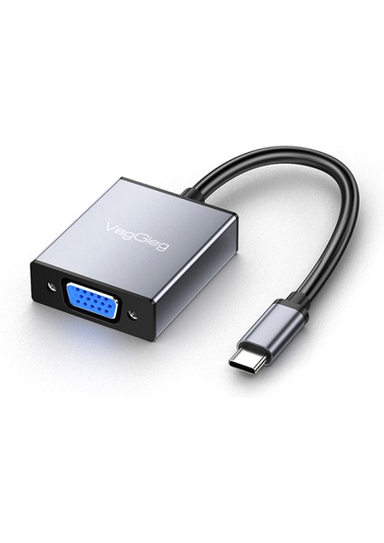 Type-C to VGA 1080P 60Hz Çevirici Dönüştürücü Kablo Adaptör