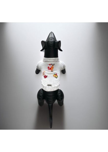 Kedi ve Köpek Için Beyaz Santa Bell Yeni Yıl / Noel Kazağı