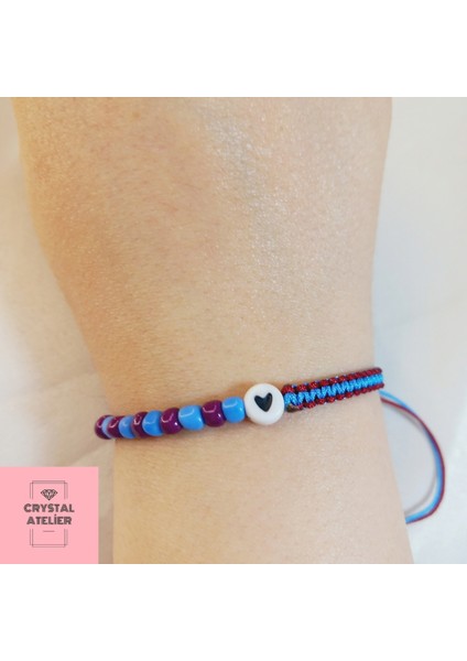 Trabzonspor Kalpli Boncuk Makrome Taraftar Bileklik – Unisex Bordo Mavi El Yapımı Ayarlanabilir Bileklik - Trabzonspor Bileklik - Makrome Bileklik - Bordo Mavi Taraftar Bileklik fırsatları