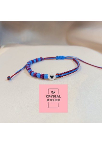Trabzonspor Kalpli Boncuk Makrome Taraftar Bileklik – Unisex Bordo Mavi El Yapımı Ayarlanabilir Bileklik - Trabzonspor Bileklik - Makrome Bileklik - Bordo Mavi Taraftar Bileklik