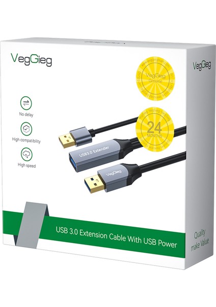 USB 3.0 Uzatma Kablosu Sinyal Güçlendirici Extender Destekli USB-A Uzatıcı Kablo 20 Metre