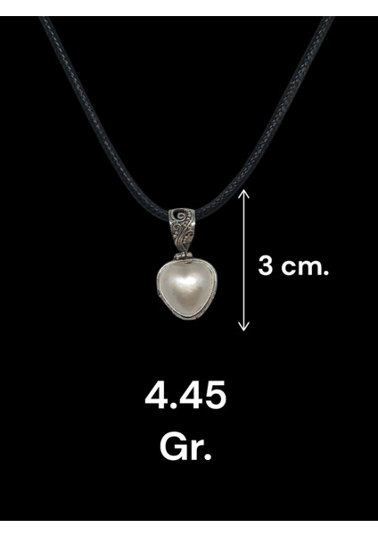 El Işçiliği 925 Ayar Gümüş Inci Kolye Ucu –kalp Formu Zarif Tasarım modelleri